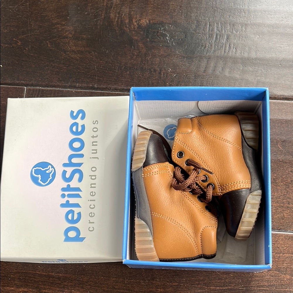 Kids Tan and Brown Boots